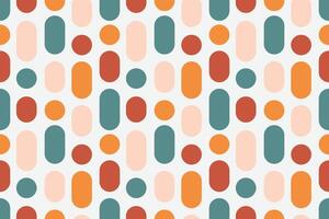 Round geometric shapes seamless pattern vector