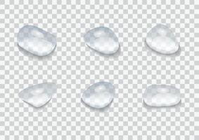 set of clear waterdrop on background vector