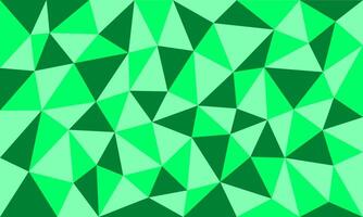 Abstract irregular polygon background in green color. triangle pattern design vector