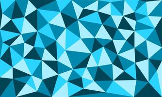 Abstract irregular triangle pattern background in aqua blue color. Low poly design illustration vector