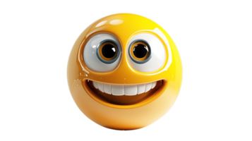 Cheerful emoji face with a gentle smile, representing friendliness and warmth in digital interactions png