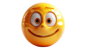 Cheerful emoji face with a gentle smile, representing friendliness and warmth in digital interactions png