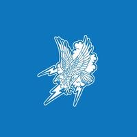 Eagle art illustration hand drawn colorful for tshirt, sticker, poster, logo etc vector