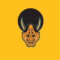 onimask art illustration demon design vector
