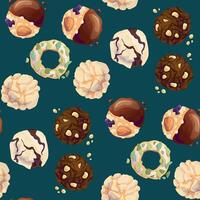 Seamless cookie pattern. Design for fabric, textile, wallpaper, packaging vector