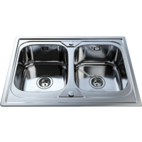 Modern and luxury kitchen sink with tap isolated without background, . png