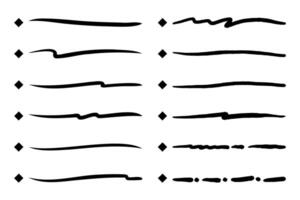 Collection of isolated outline to do lists. vector