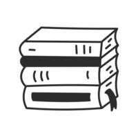 Stack of Books doodle sketch icon vector