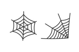 Spider Web Line Design Elements vector