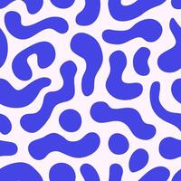 Blue Spots and Abstract Organic Shapes Seamless Pattern vector