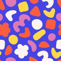 Colorful Abstract Shapes Seamless Pattern vector