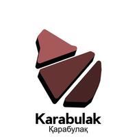 Karabulak map illustration modern, illustrated Map of Kazakhstan element graphic illustration design template vector