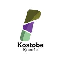 Map of Kostobe City. map of the Kazakhstan Country. illustration design template vector