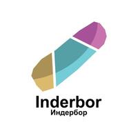 Map of Inderbor City. map of the Kazakhstan Country. illustration design template vector