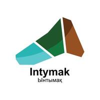 Map of Intymak City. map of the Kazakhstan Country. illustration design template vector