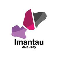 Imantau City Map Illustration Design, World Map International template colorful graphic design template vector