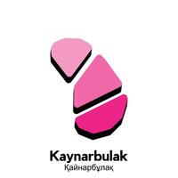 Kaynarbulak map illustration modern, illustrated Map of Kazakhstan element graphic illustration design template vector