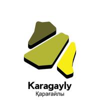 Karagayly map illustration modern, illustrated Map of Kazakhstan element graphic illustration design template vector