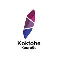 Map of Koktobe City. map of the Kazakhstan Country. illustration design template vector