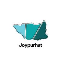 Map City of Joypurhat design template, World Map International template with outline graphic sketch style isolated on white background vector