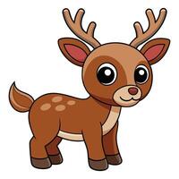 Cute baby deer cartoon vector