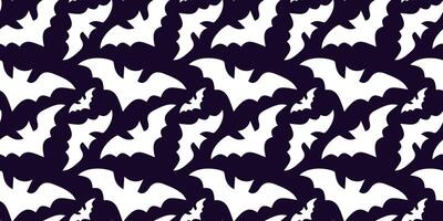spooky seamless pattern with bats. ideal for Halloween decor and eerie designs. vector