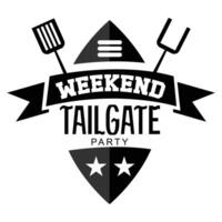 Set of American football tailgate party labels, badges and design elements vector