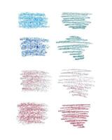 Grunge texture chalks. Hand drawn colored chalks strokes on white background vector