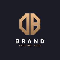 DB Logo Design. Modern, Minimal, Elegant and Luxury DB Logo. Alphabet Letter DB Logo Design for Brand Corporate Business Identity. vector