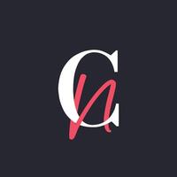 Letter CN Logo. Perfectly Blended Initials CN Letter Logo Design vector
