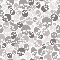 Seamless pattern with gray skulls vector
