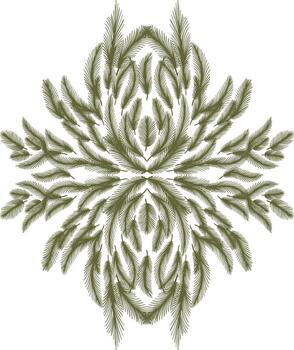 Design geometric element made of feathers vector