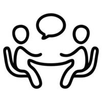 Illustration meeting web Icons vector