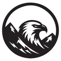 eagle head logo silhouette vector