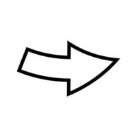 Outline next arrow icon isolated on white background vector