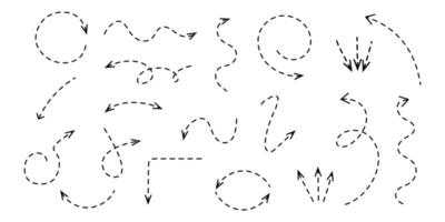 Set arrow icons, Collection different types of arrows sign. Black arrows fully editable vector