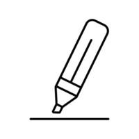 Line Art Of A Marker Writing On A Line vector