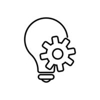 Light Bulb With Gear Icon vector