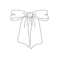 Hand Drawn Outline of a Bow vector