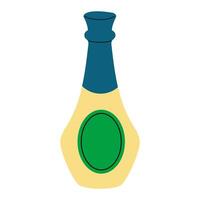 set wedding party Cartoon Illustration of a Yellow Bottle vector