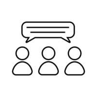 Three People Talking In A Speech Bubble vector