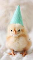Chick in Party Hat photo
