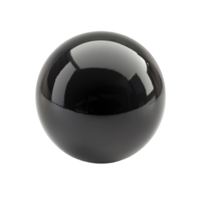 Black sphere on transparent Background Generative-AI png