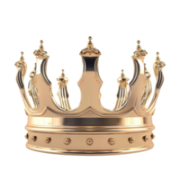 dourado coroa em transparente fundo generative-ai png
