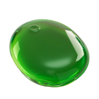 Small green soft gel on transparent Background Generative-AI png