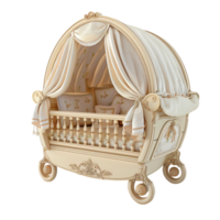 Cradle 3d Rendering Of A Cozy Baby on transparent Background Generative-AI png