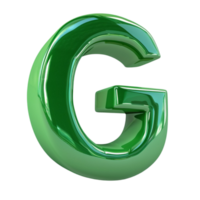 com nervuras verde carta g em transparente fundo generative-ai png