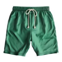 A green shorts with a string on transparent Background Generative-AI png