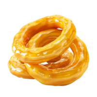 cebola argolas isolado em transparente fundo generative-ai em transparente fundo generative-ai png