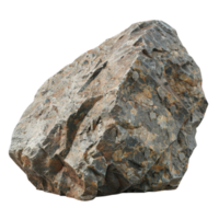 rock on a rocky surface with a dark shadow in the foreground on transparent Background Generative-AI png